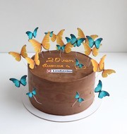 Корпоративный торт с бабочками